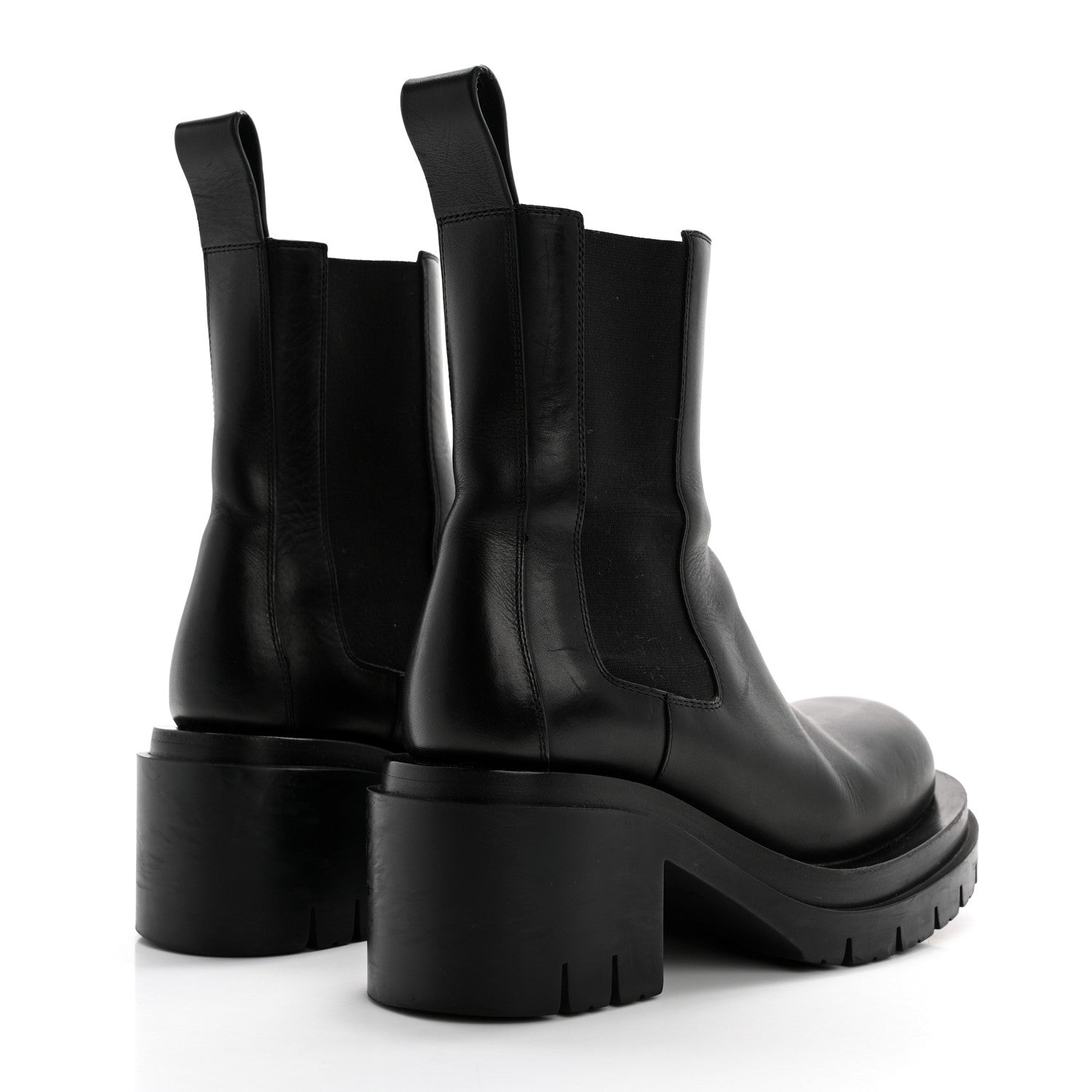 Bottega Veneta Calfskin The Lug Chelsea 30/70mm Ankle Boots 37.5 Black 4 of 8
