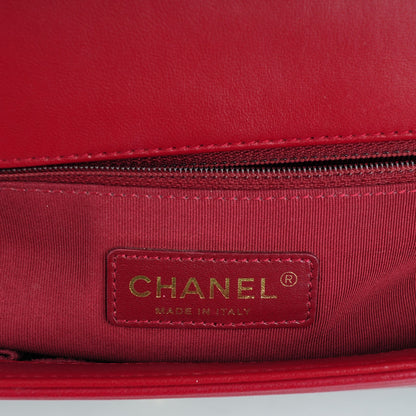 Chanel Lambskin Quilted New Medium Boy Flap Red 7 of 8