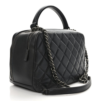 Chanel Lambskin Quilted Medium Trendy CC Bowling Bag Dark Grey 3 of 11