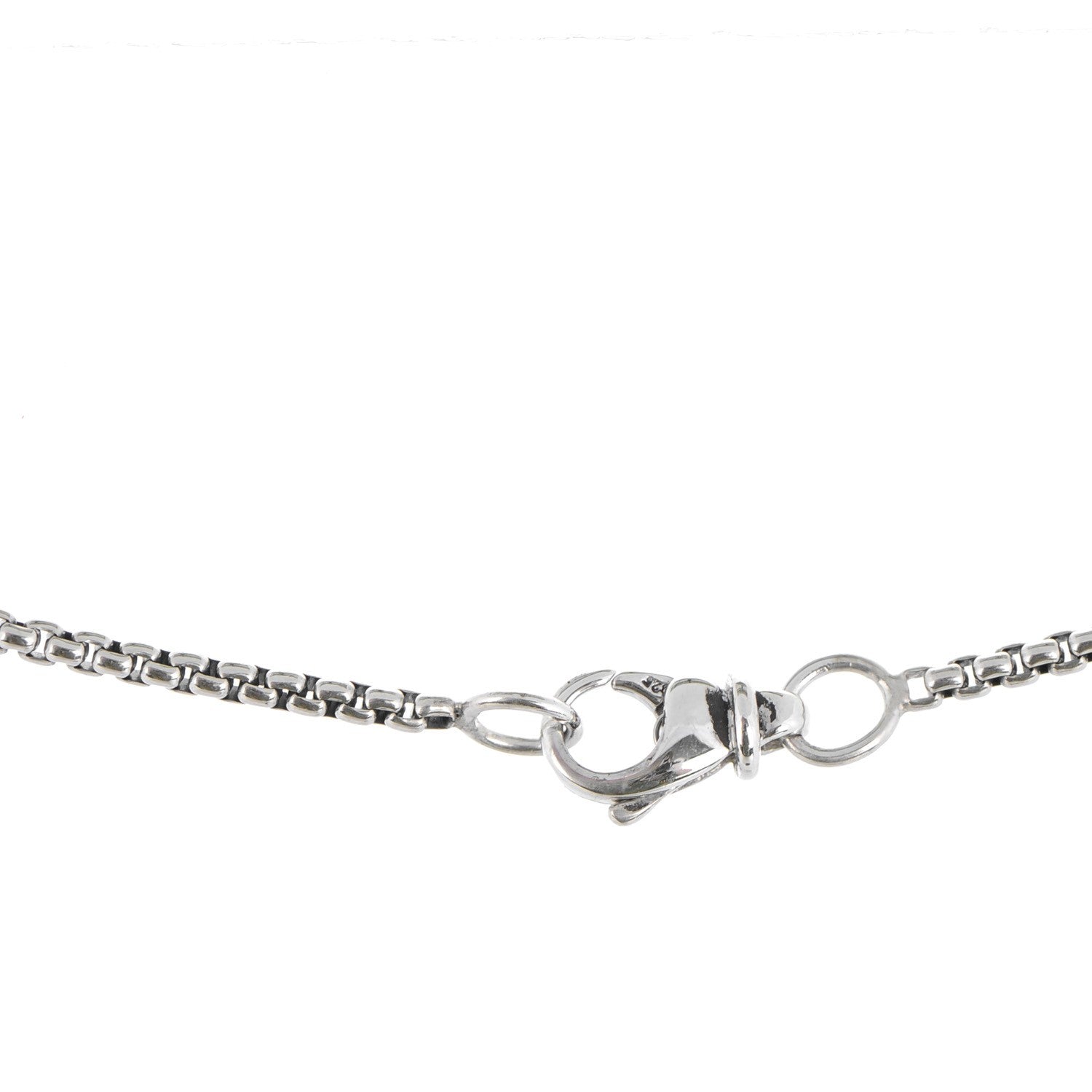 David Yurman Sterling Silver Blue Topaz Sapphire 7mm Petite Cable Candy Pendant Necklace 3 of 5