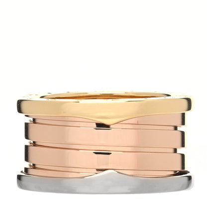 Bulgari 18K Rose White Yellow Gold B.Zero1 Four-Band Ring 51 5.75 3 of 7