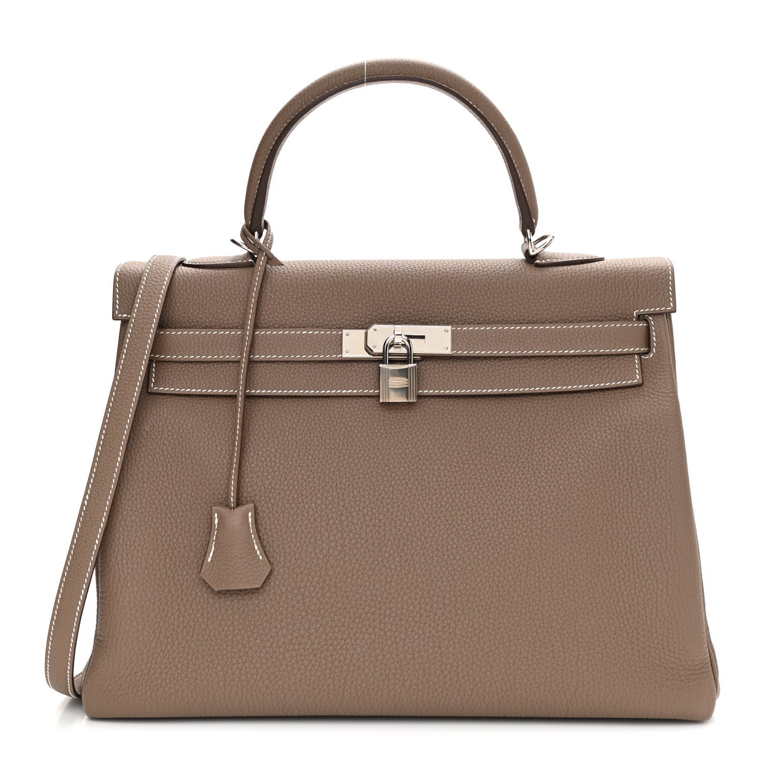 Hermes Togo Kelly Retourne 35 Etoupe 1 of 9