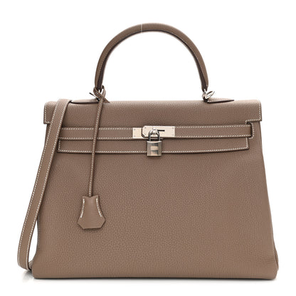 Hermes Togo Kelly Retourne 35 Etoupe 1 of 9