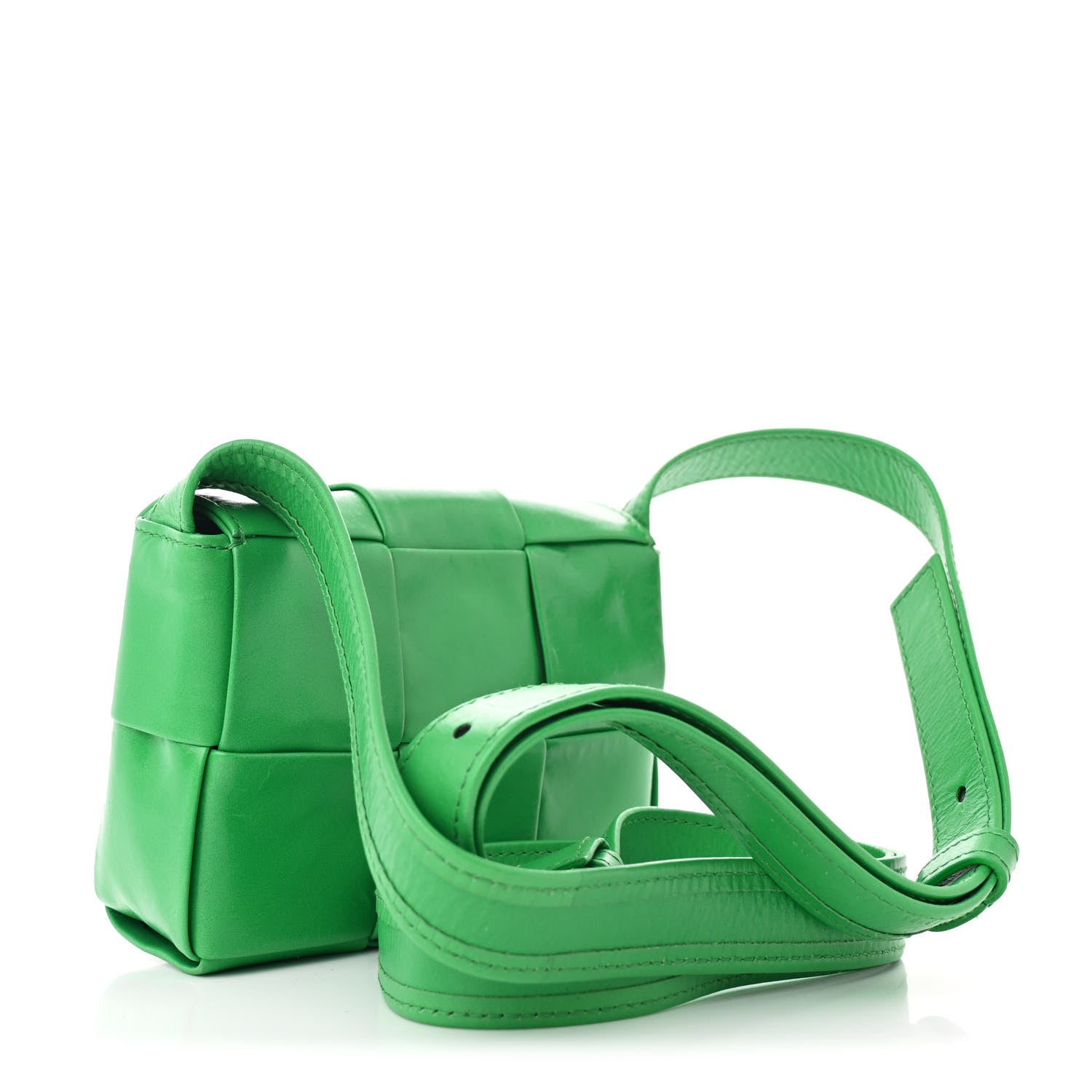 Bottega Veneta Crinkled Lambskin Maxi Intrecciato Extra Mini Cassette Crossbody Bag Parakeet 3 of 10