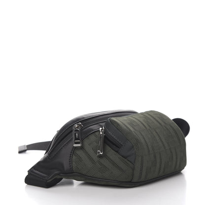 Fendi Neoprene Mesh Vitello Grace FF Pocket Belt Bag Verde Militare 3 of 9