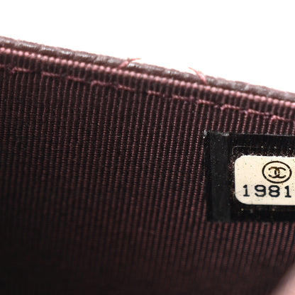 Chanel Caviar Quilted Wallet on Chain WOC Burgundy 8 of 12