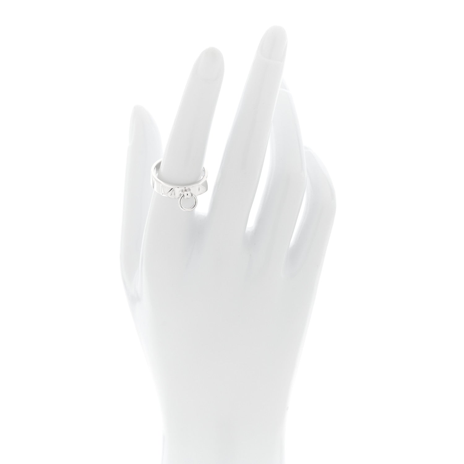 Hermes Sterling Silver PM Collier De Chien Ring 55 7.25 2 of 5