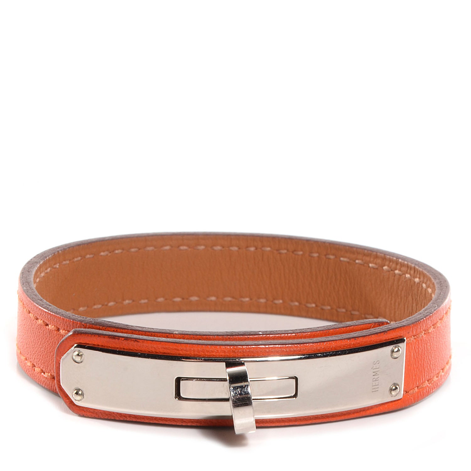 Hermes Swift Kelly Stretch Bracelet Orange Small 1 of 4