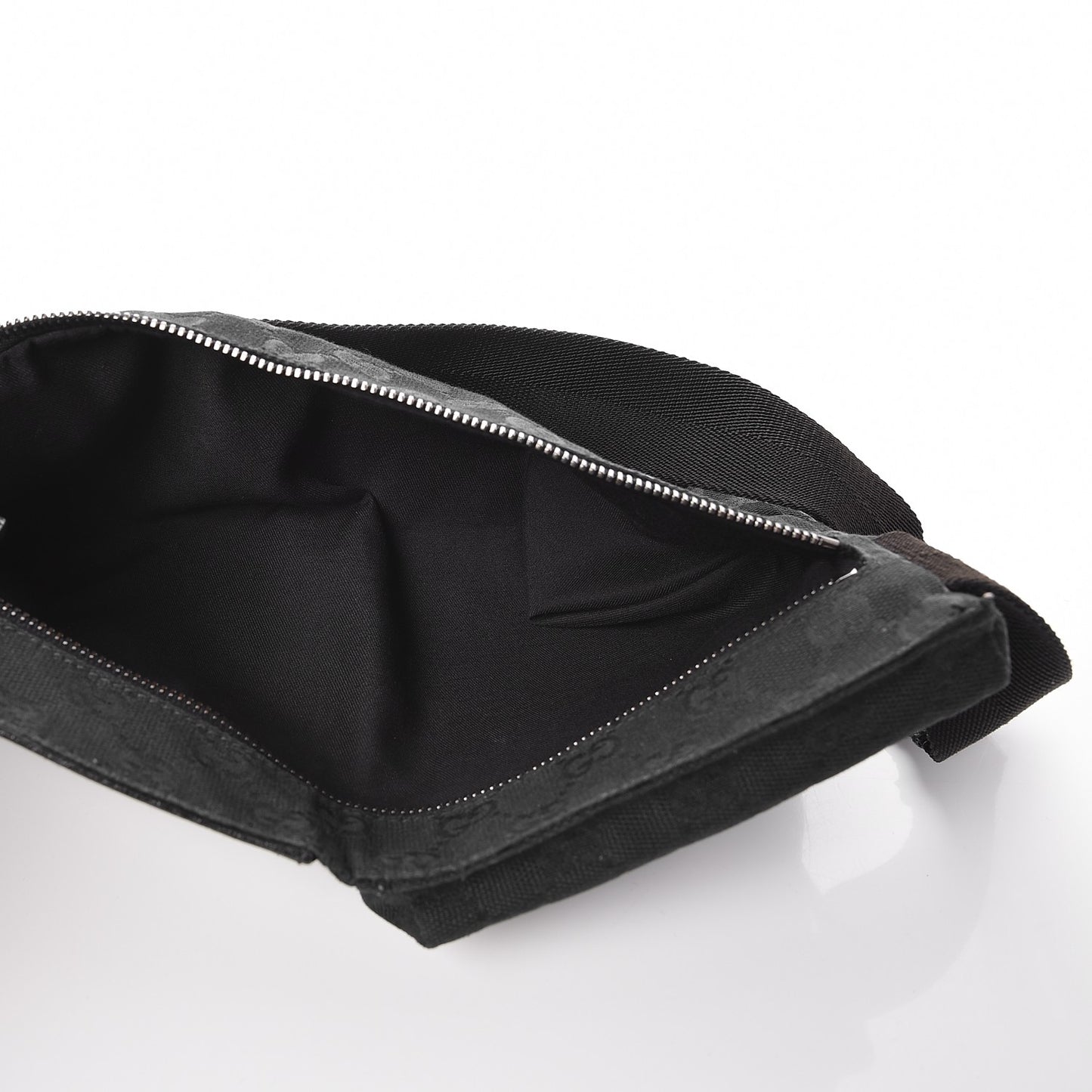GG Monogram Double Pocket Belt Bag Black