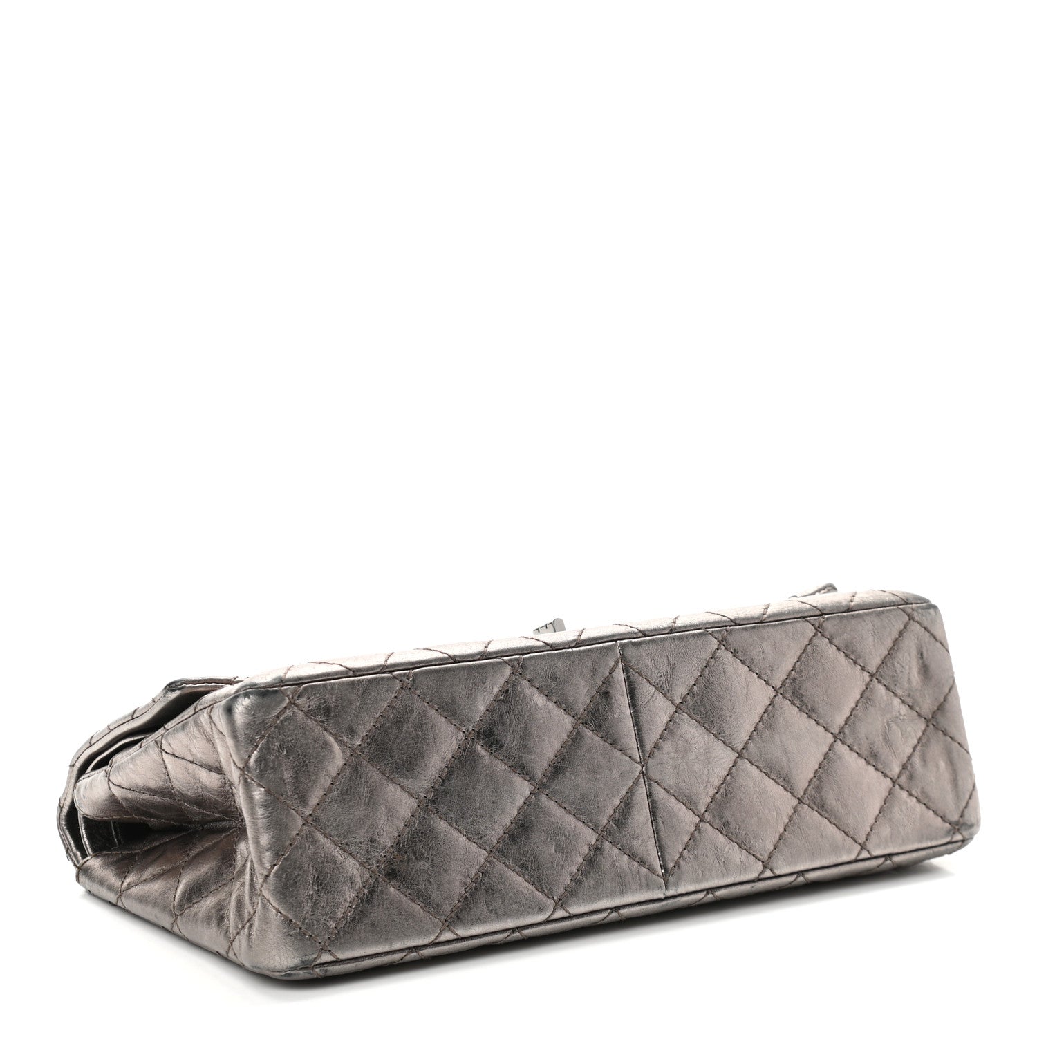 Chanel Metallic Aged Calfskin Quilted 2.55 Reissue 226 Flap Dark Silver 4 of 21