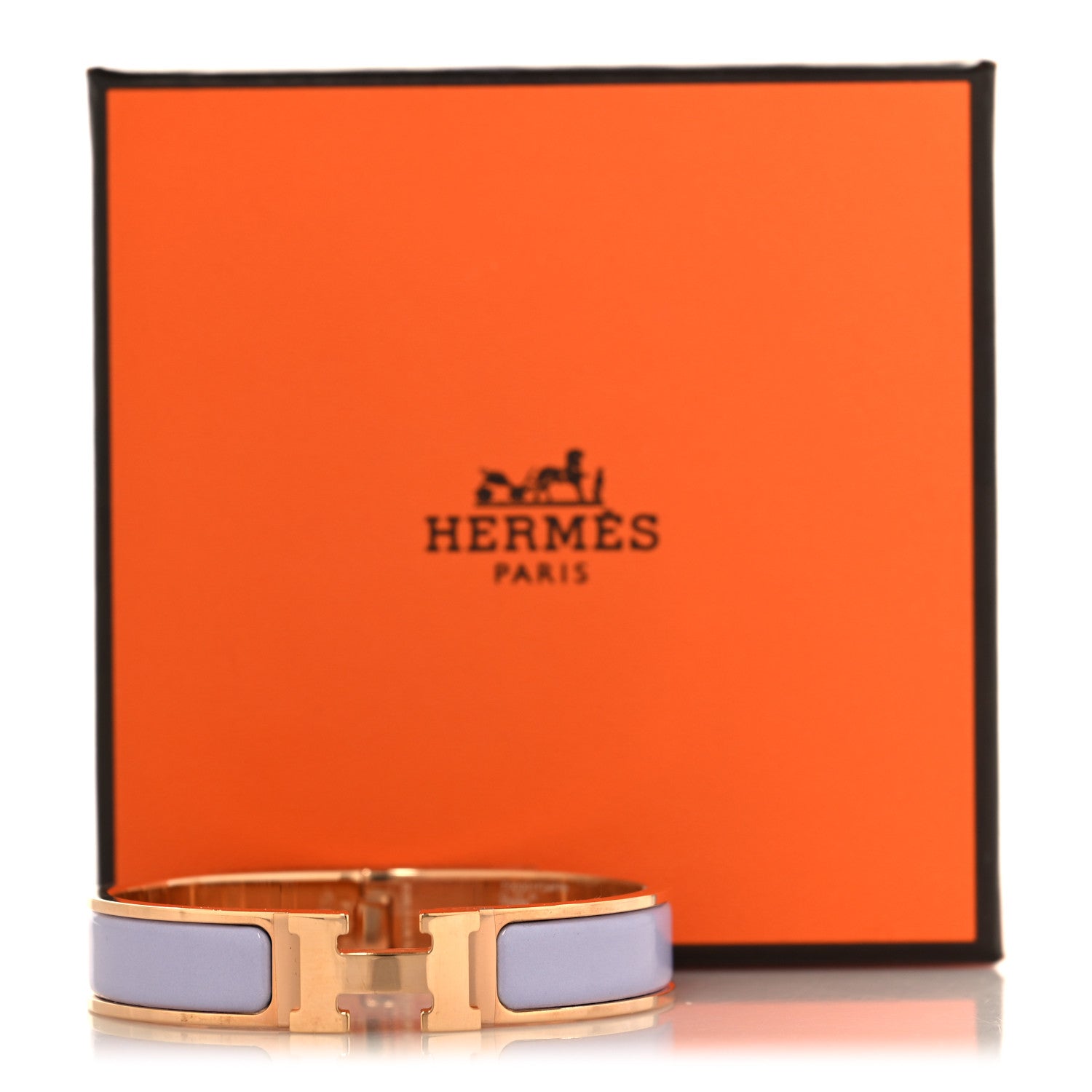 Hermes Enamel Narrow Clic Clac H Bracelet PM Parme 5 of 5