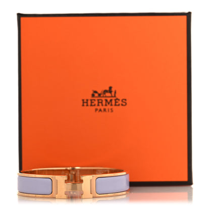 Hermes Enamel Narrow Clic Clac H Bracelet PM Parme 5 of 5