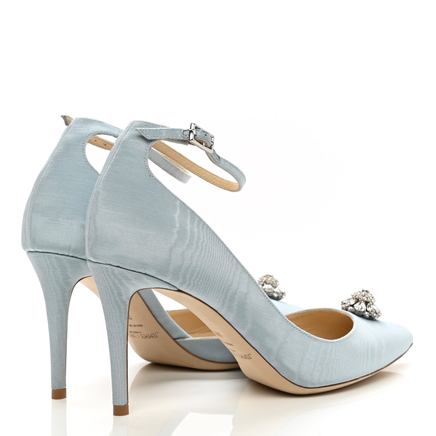 Moire Fabric Crystal Lucy 85 Pumps 39.5 Something Blue