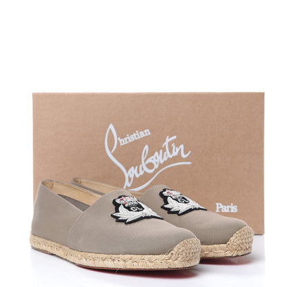 Christian Louboutin Jacquard Mens Rivalion Flat Espadrilles 44 Bavarois 9 of 9