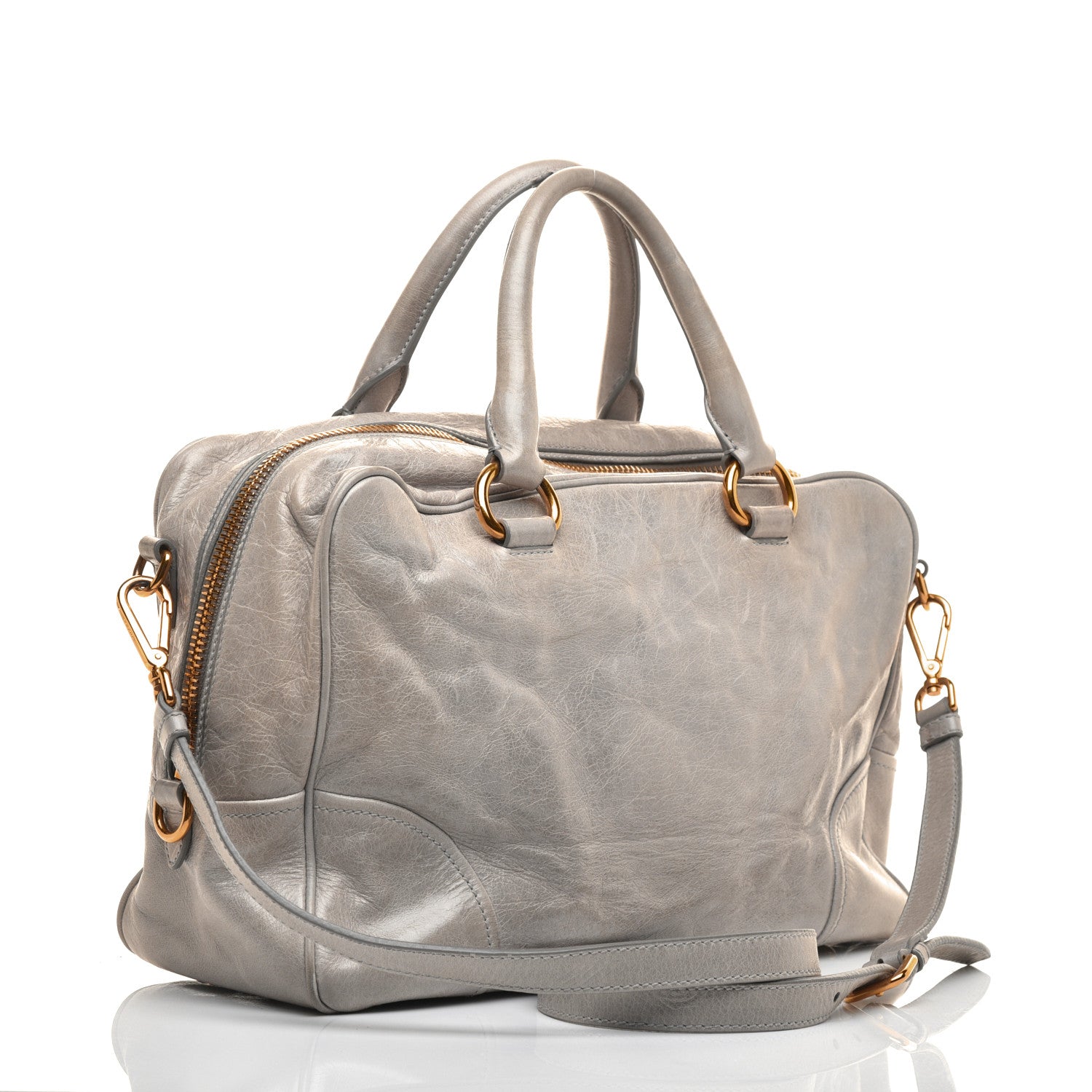 Prada Vitello Shine Bauletto Nube 3 of 10