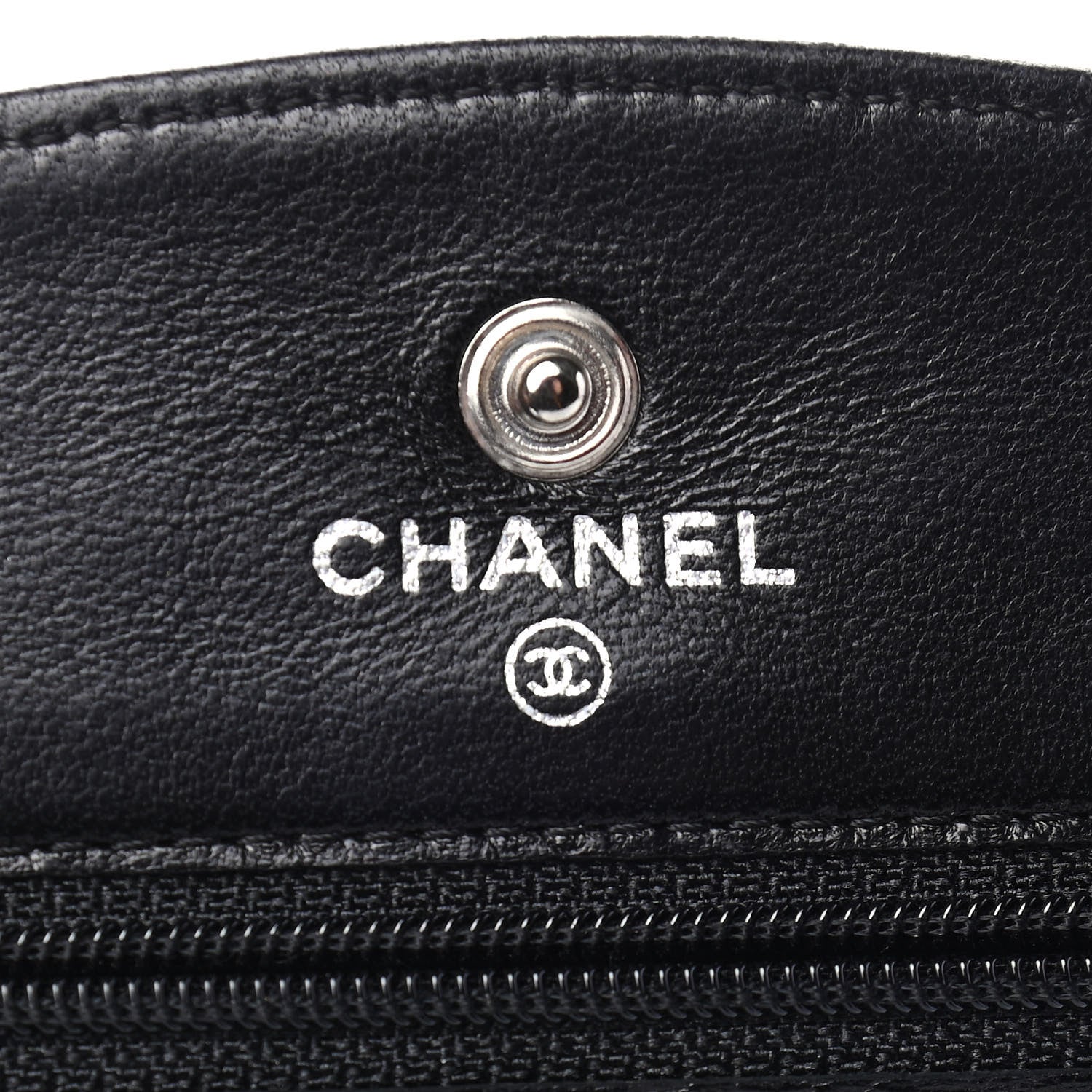 Chanel Caviar Timeless CC Wallet On Chain WOC Black 6 of 12