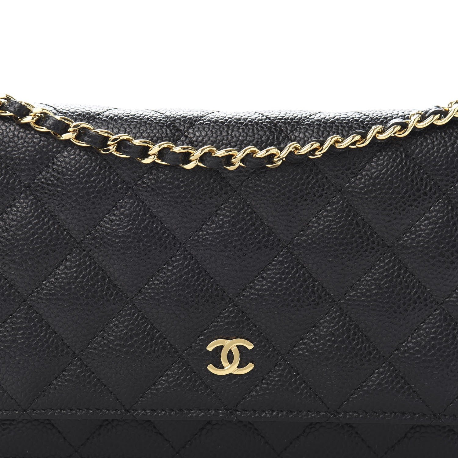Chanel Caviar Quilted Wallet On Chain WOC Black 10 of 11