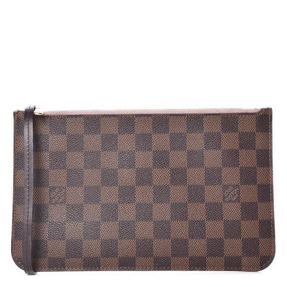 Louis Vuitton Damier Ebene Neverfull MM GM Pochette Rose Ballerine 1 of 10