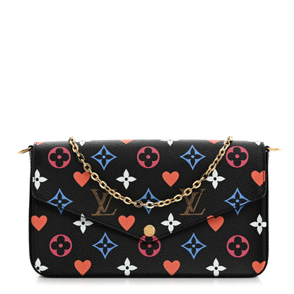 Louis Vuitton Game On Felicie Chain Wallet Black 1 of 11