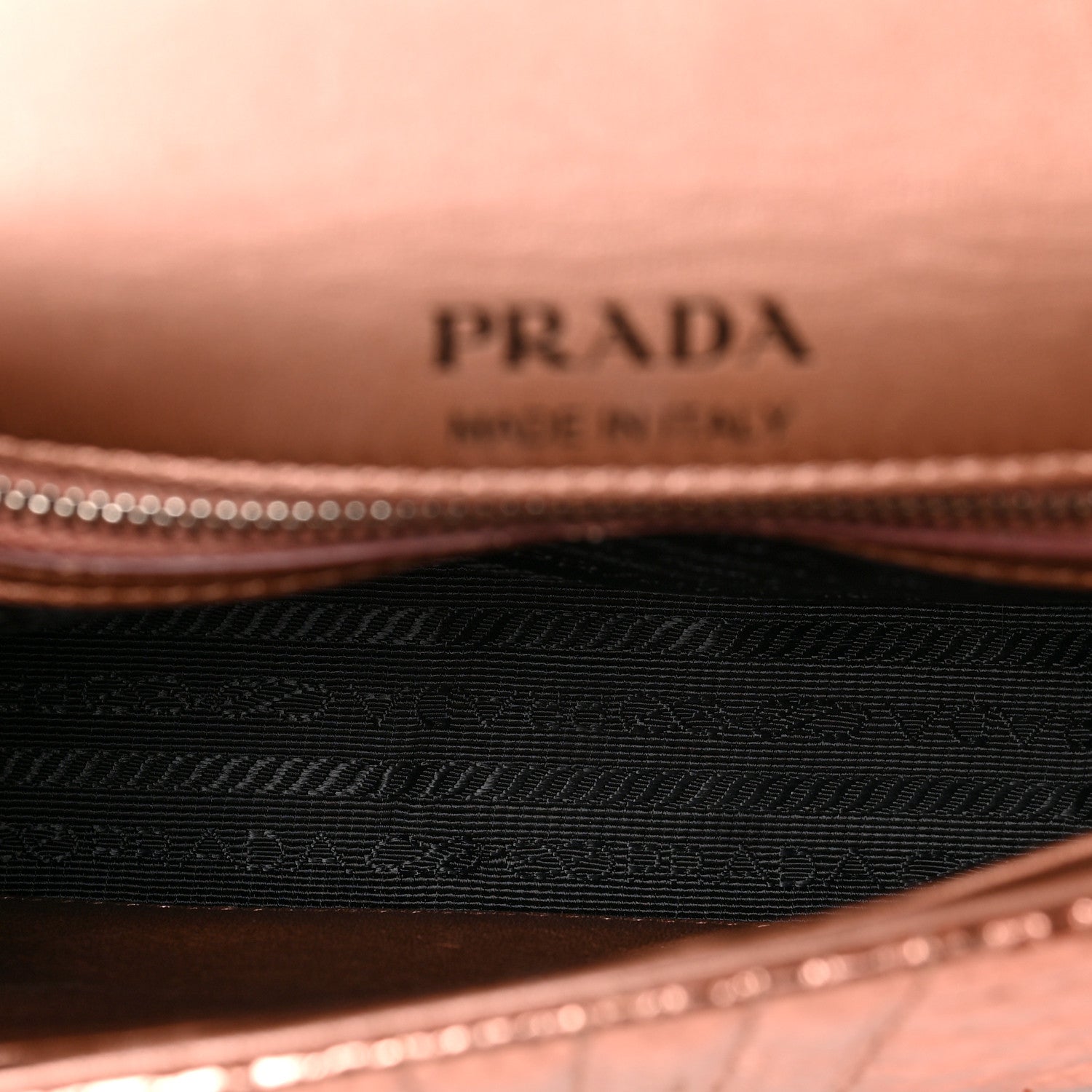 Prada Metallic Ayers Impunture Diagramme Small Chain Flap Shoulder Bag Antico Mordore 5 of 8