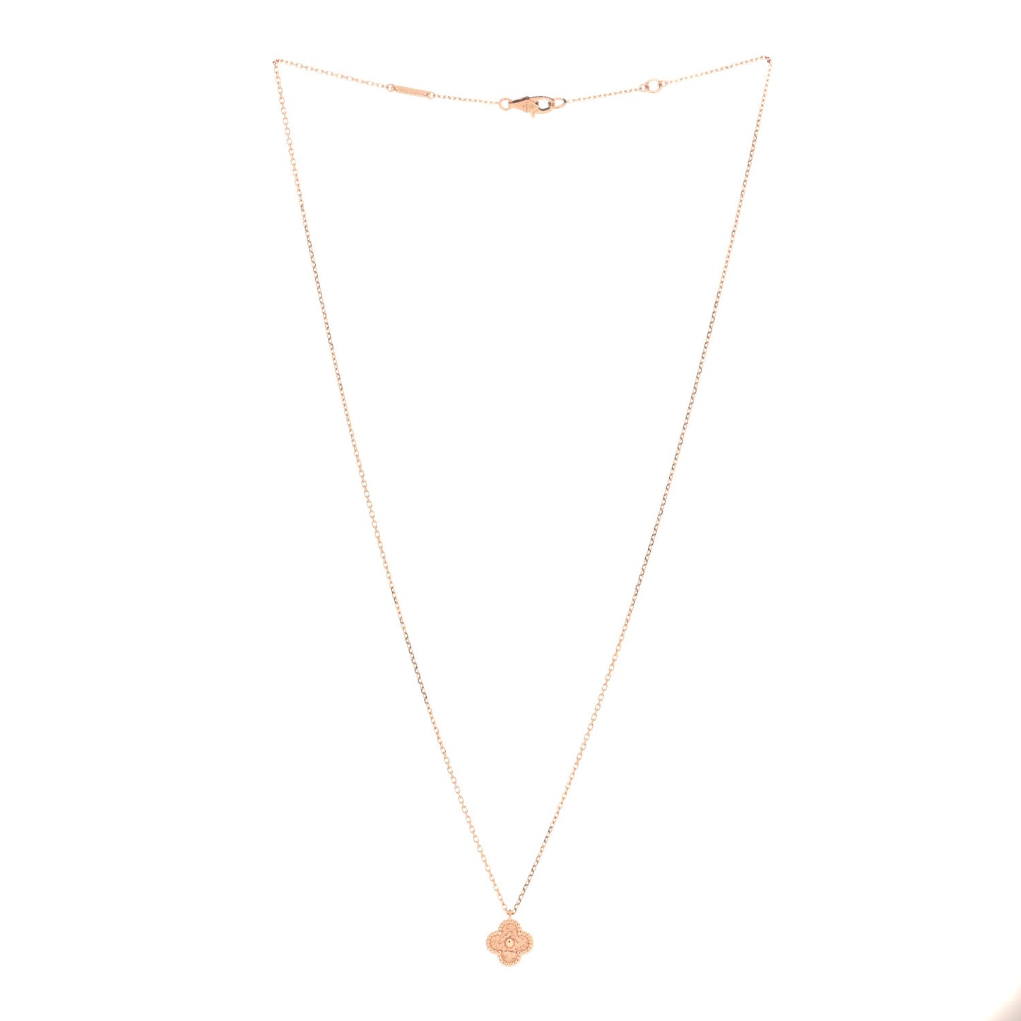 18K Rose Gold Sweet Alhambra Pendant Necklace