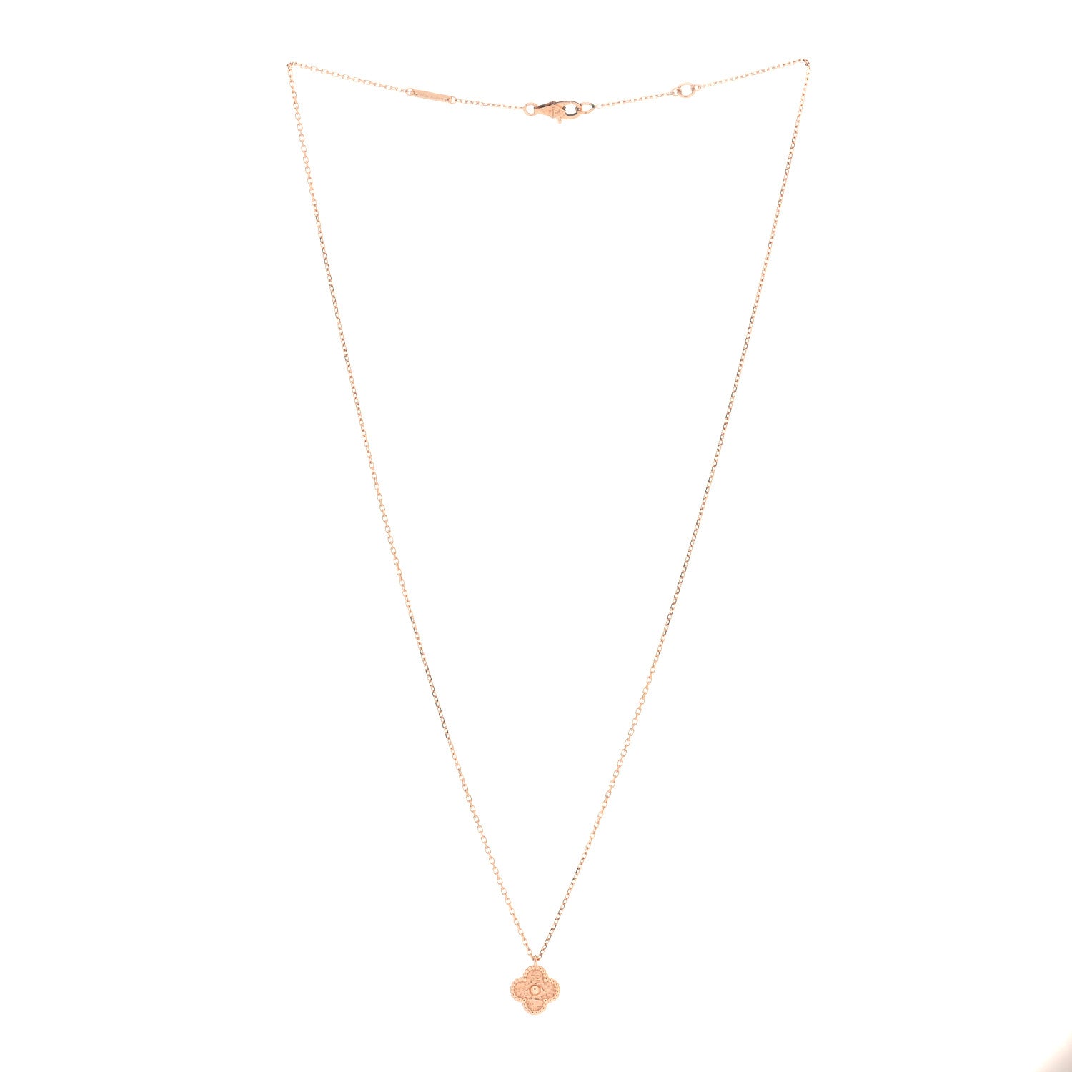 Van Cleef & Arpels 18K Rose Gold Sweet Alhambra Pendant Necklace 2 of 6