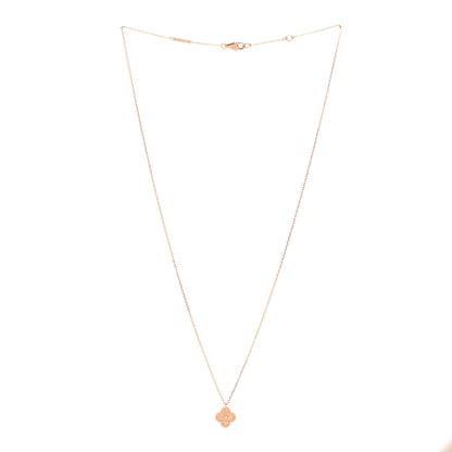 Van Cleef & Arpels 18K Rose Gold Sweet Alhambra Pendant Necklace 2 of 6