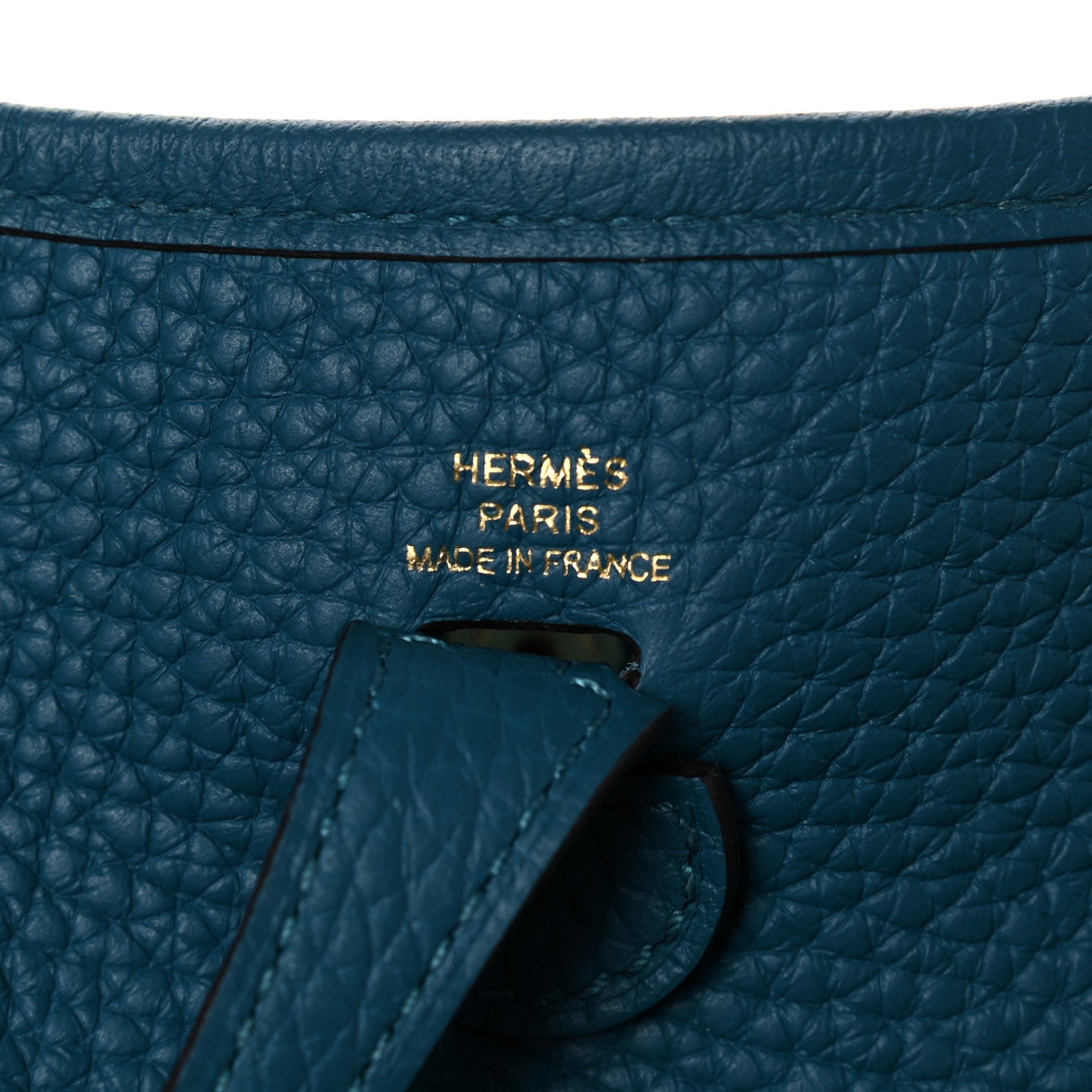 Hermes Taurillon Clemence Evelyne TPM Vert Bosphore 6 of 11