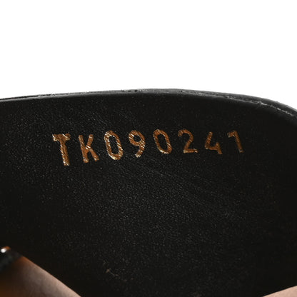 Valentino Garavani Grained Calfskin Rockstud Ankle Strap Espadrille 15/105mm Wedge Sandals 41 Black 9 of 14
