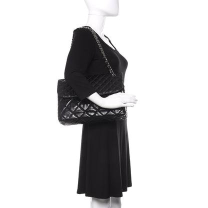 Chanel Vinyl Quilted In the Business Flap Bag Black 2 of 14
