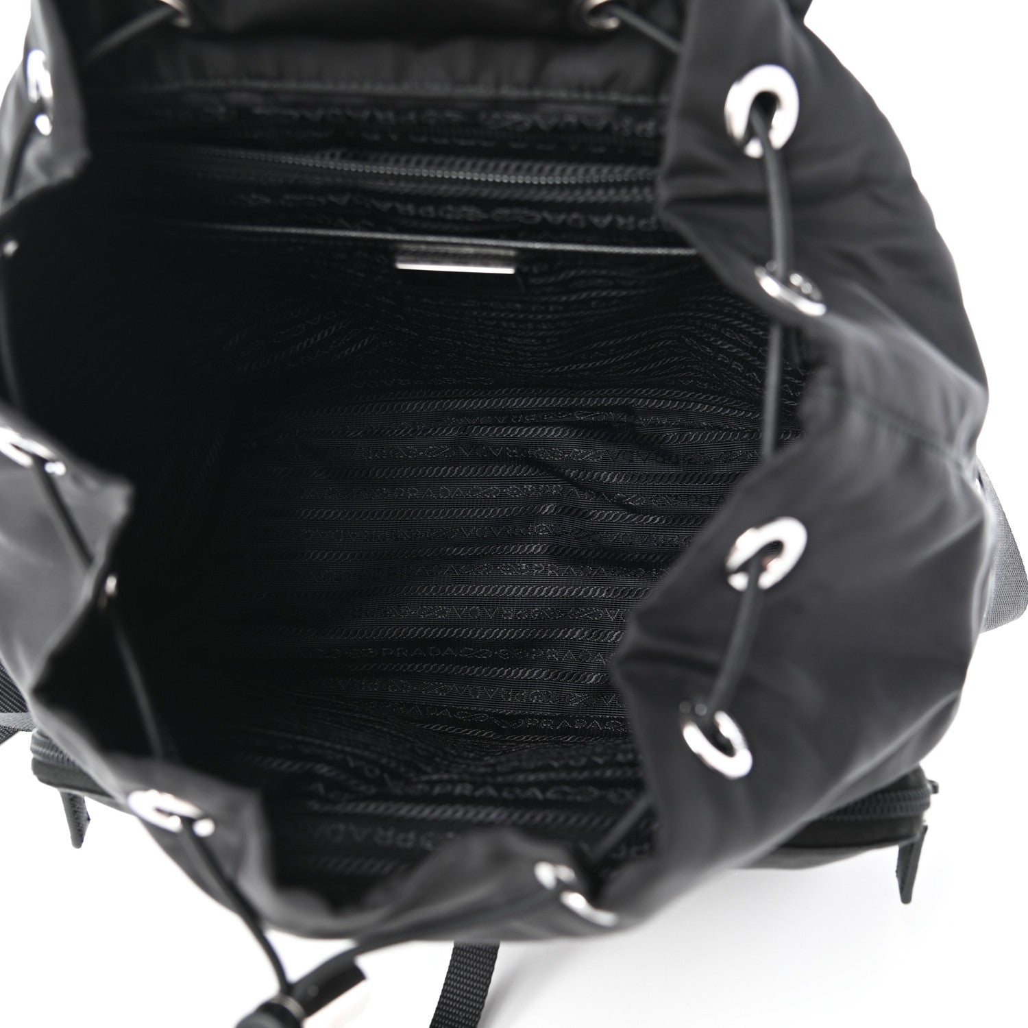Prada Tessuto Nylon Saffiano Vela Backpack Black 5 of 9