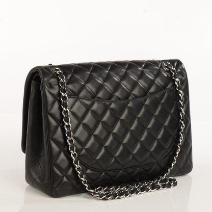 Chanel Lambskin Quilted Maxi Double Flap Black 3 of 9