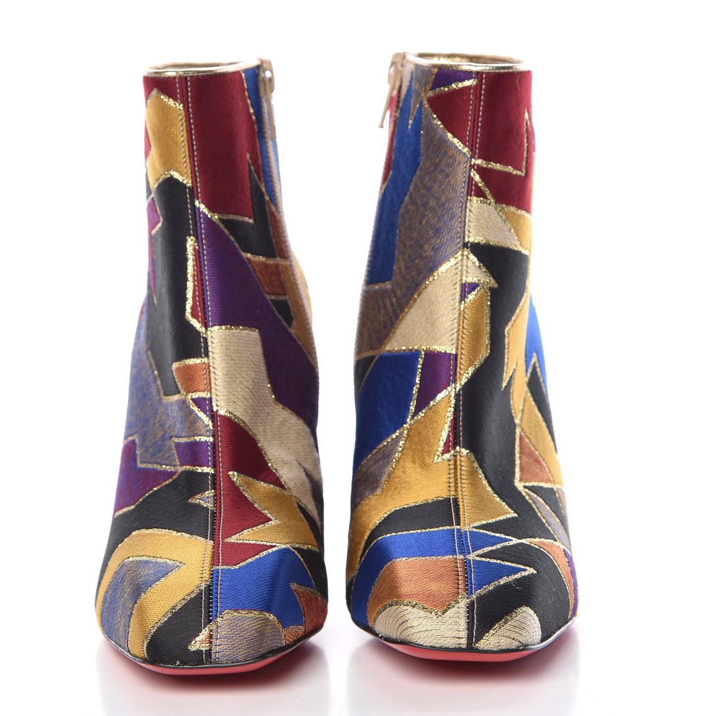 Nappa Silk Tissu Geometrique Hilconico 85 Booties 36 Multicolor