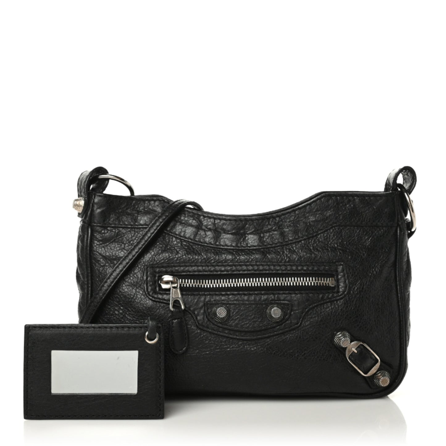 Agneau Giant 12 Silver Hardware Hip Black