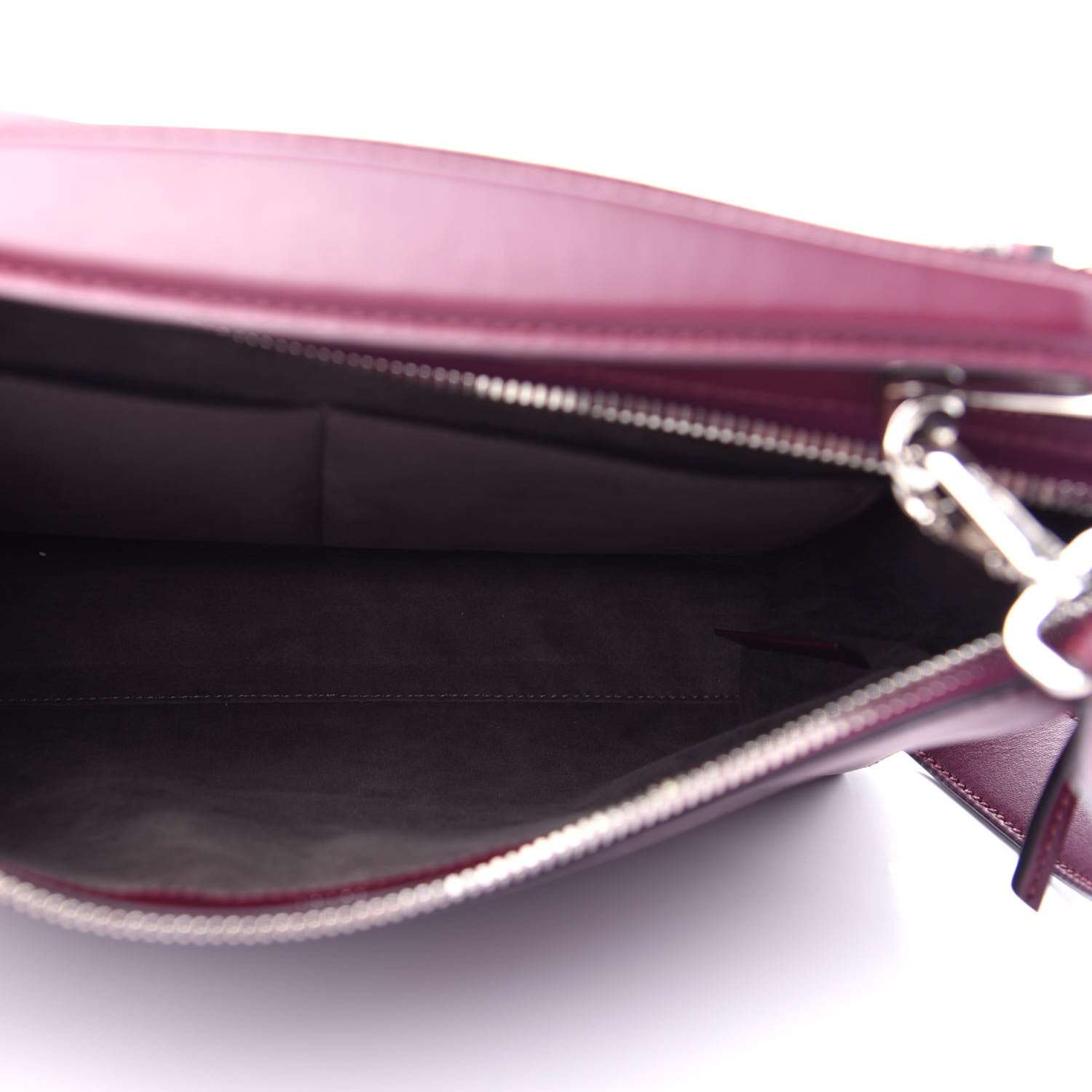 Fendi Vitello Baltico Dolce Shiny Nappa Lace Up DotCom Satchel Bordeaux 5 of 12