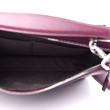 Fendi Vitello Baltico Dolce Shiny Nappa Lace Up DotCom Satchel Bordeaux 5 of 12