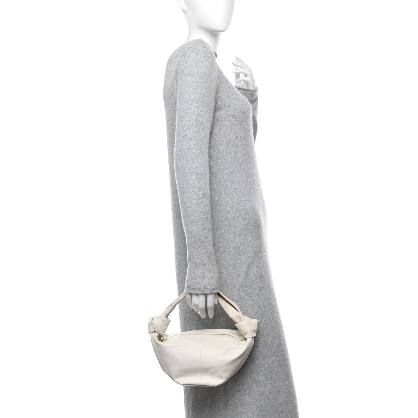 Calfskin Mini Double Knot Bag White