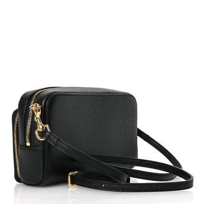 Christian Dior Grained Calfskin Caro Double Pouch Black 2 of 12