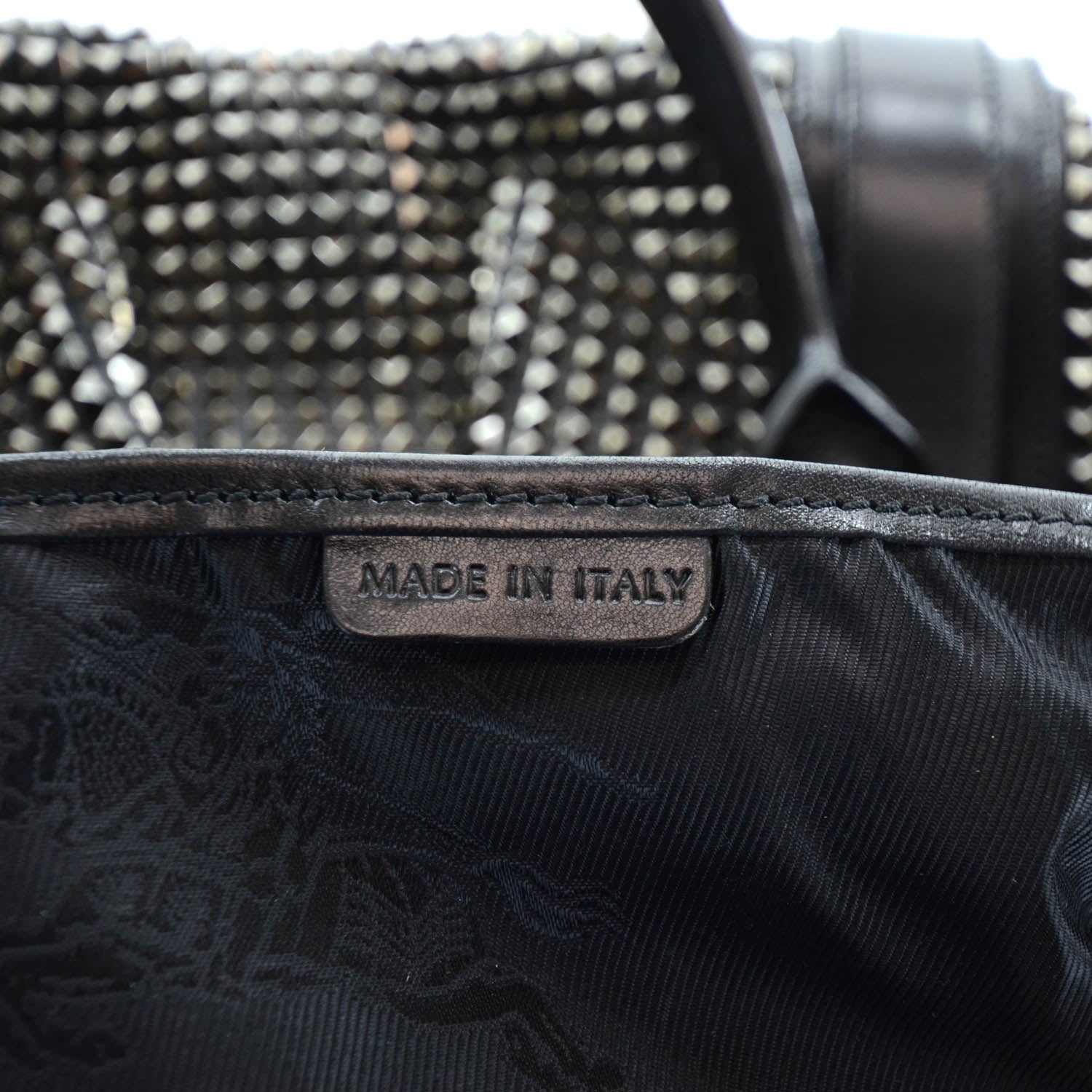 Burberry Prorsum Leather Studded Knight Satchel Black 8 of 10