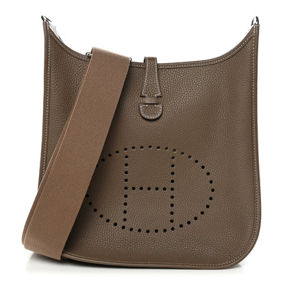 Hermes Taurillon Clemence Evelyne III PM Etoupe 1 of 11