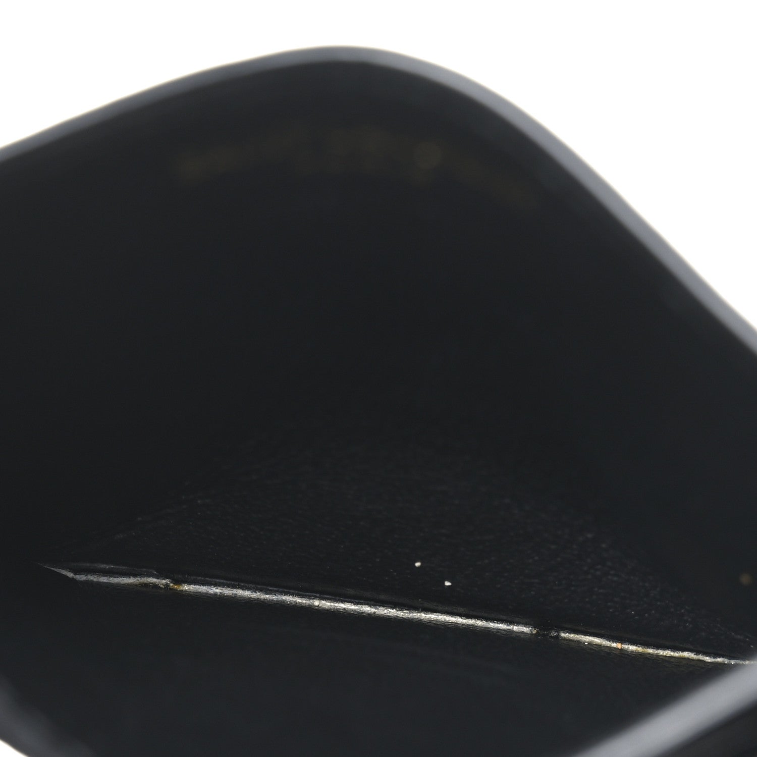 Saint Laurent Grain De Poudre Matelasse Chevron Monogram Credit Card Case Black 5 of 6