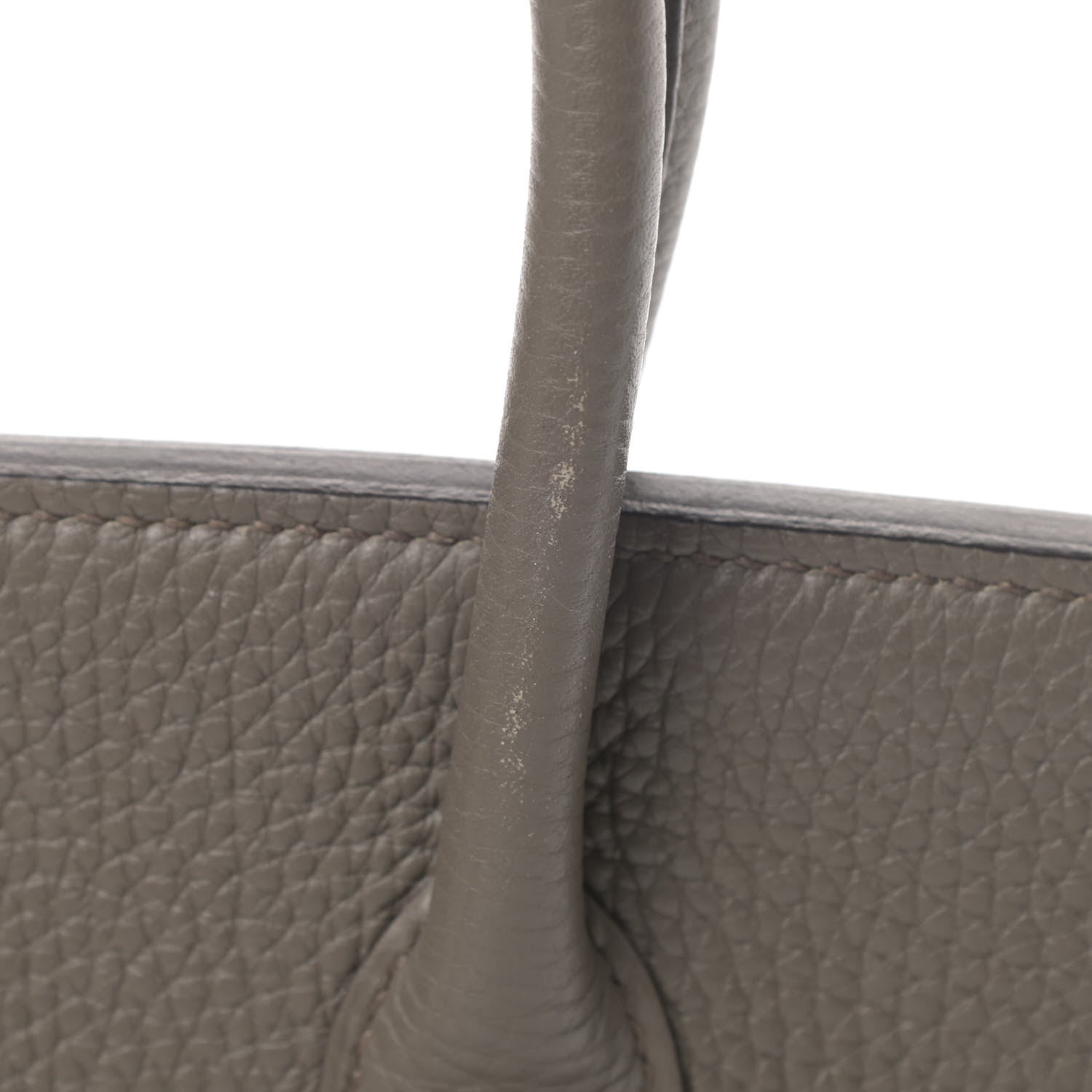 Hermes Taurillon Clemence Birkin 30 Etain 16 of 17