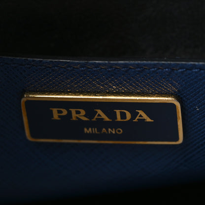 Prada Saffiano Soft Triple Pocket Tote Bluette 6 of 9
