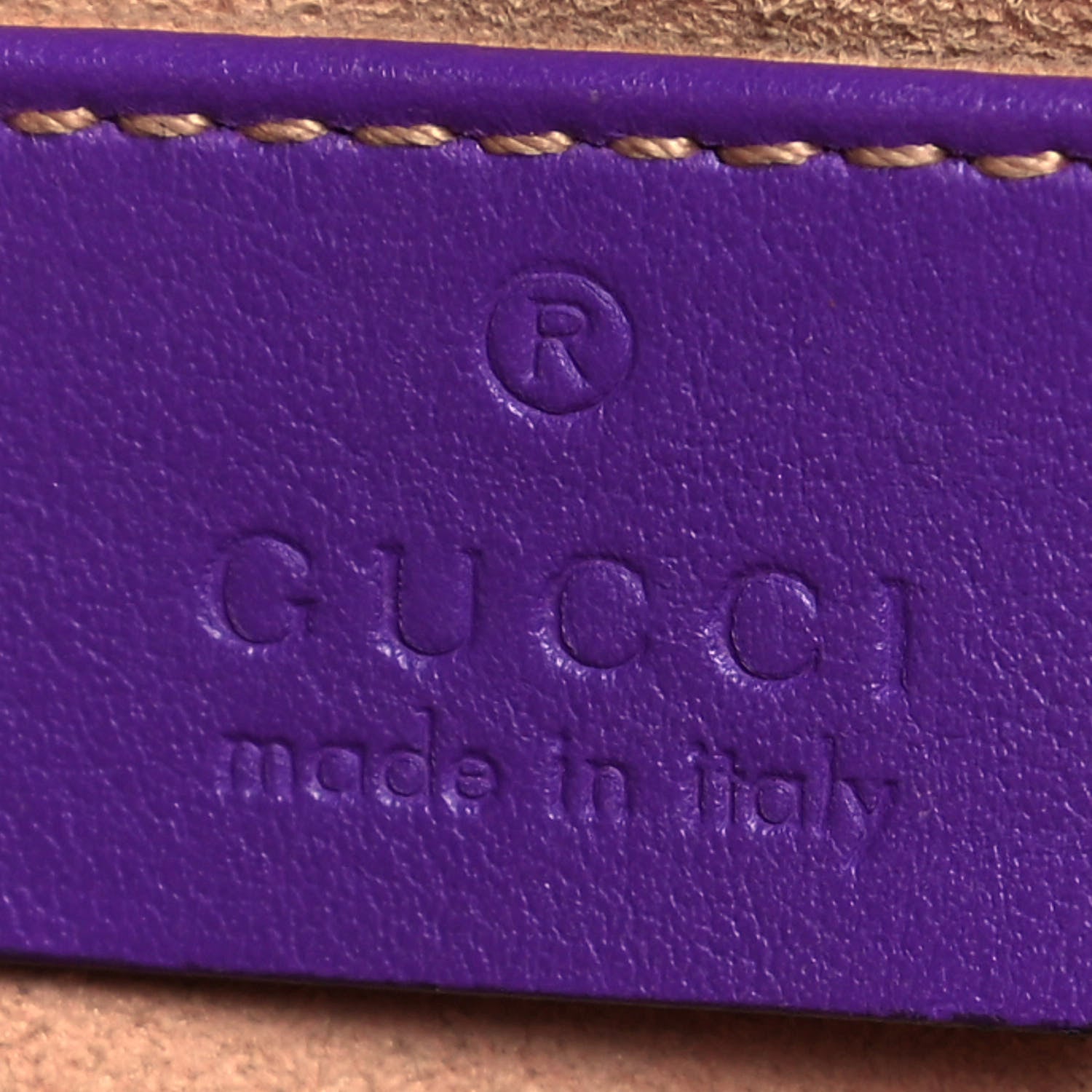 Gucci Calfskin Matelasse Small GG Marmont Chain Shoulder Bag Shine Purple 6 of 14