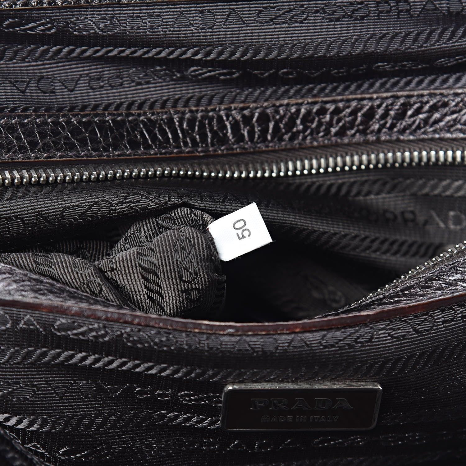 Prada Vitello Daino Antik Frame Bag Piombo 9 of 10