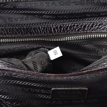 Prada Vitello Daino Antik Frame Bag Piombo 9 of 10