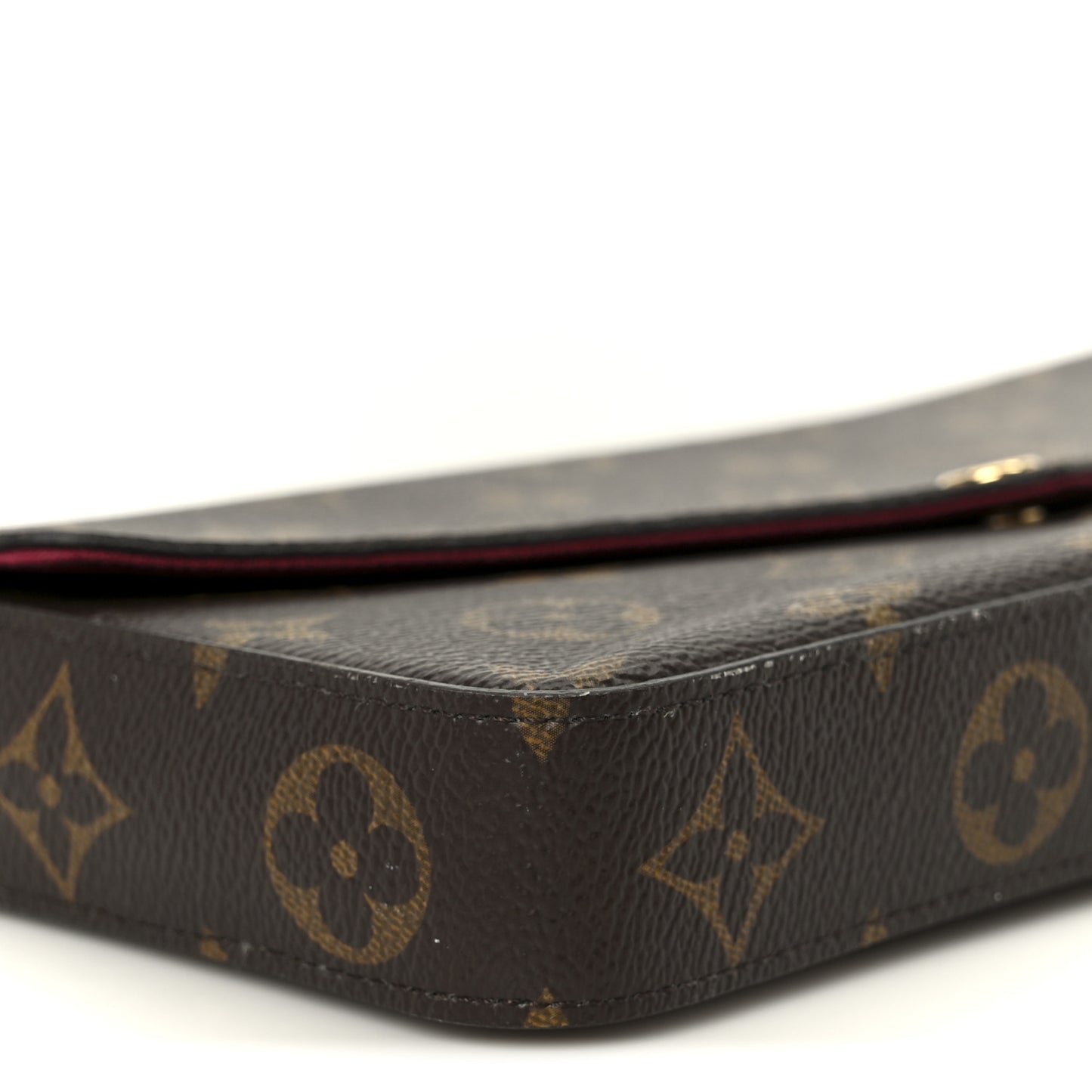 Monogram Pochette Felicie Chain Wallet Fuchsia
