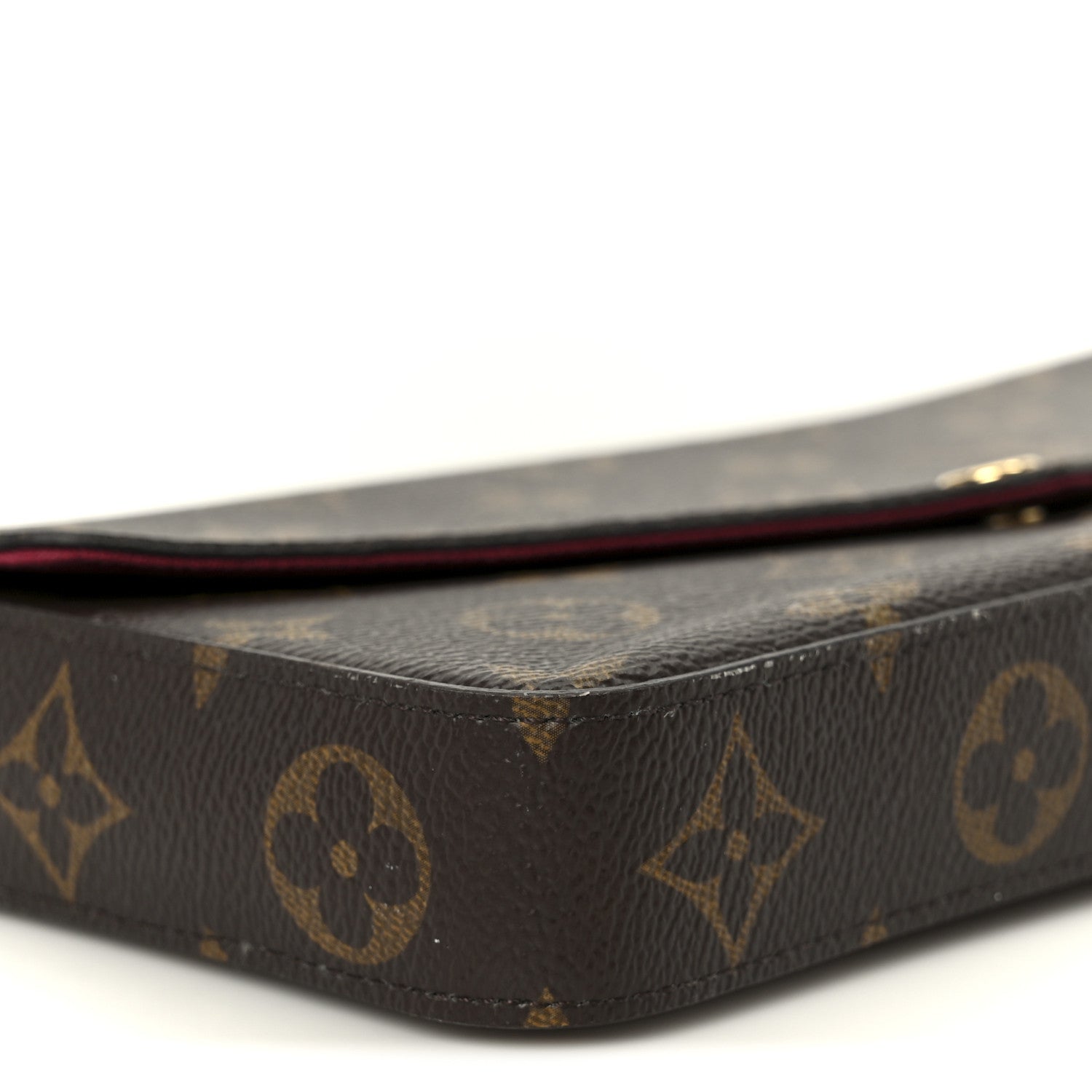 Louis Vuitton Monogram Pochette Felicie Chain Wallet Fuchsia 14 of 15