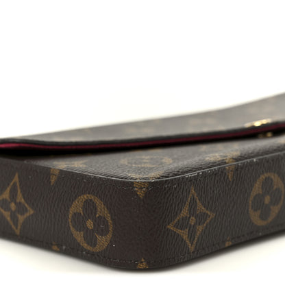 Louis Vuitton Monogram Pochette Felicie Chain Wallet Fuchsia 14 of 15