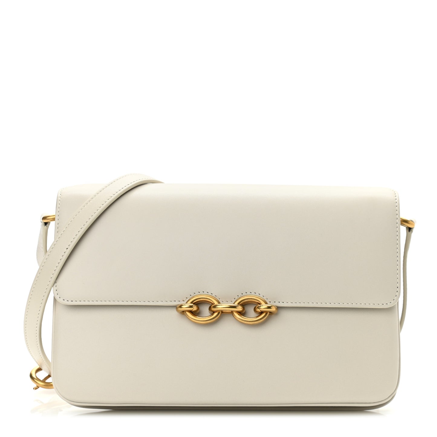 Smooth Calfskin Le Maillon Satchel Crema Soft